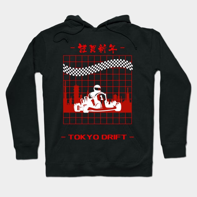 Tokyo Drift Karting Design Hoodie by JDJ Designs